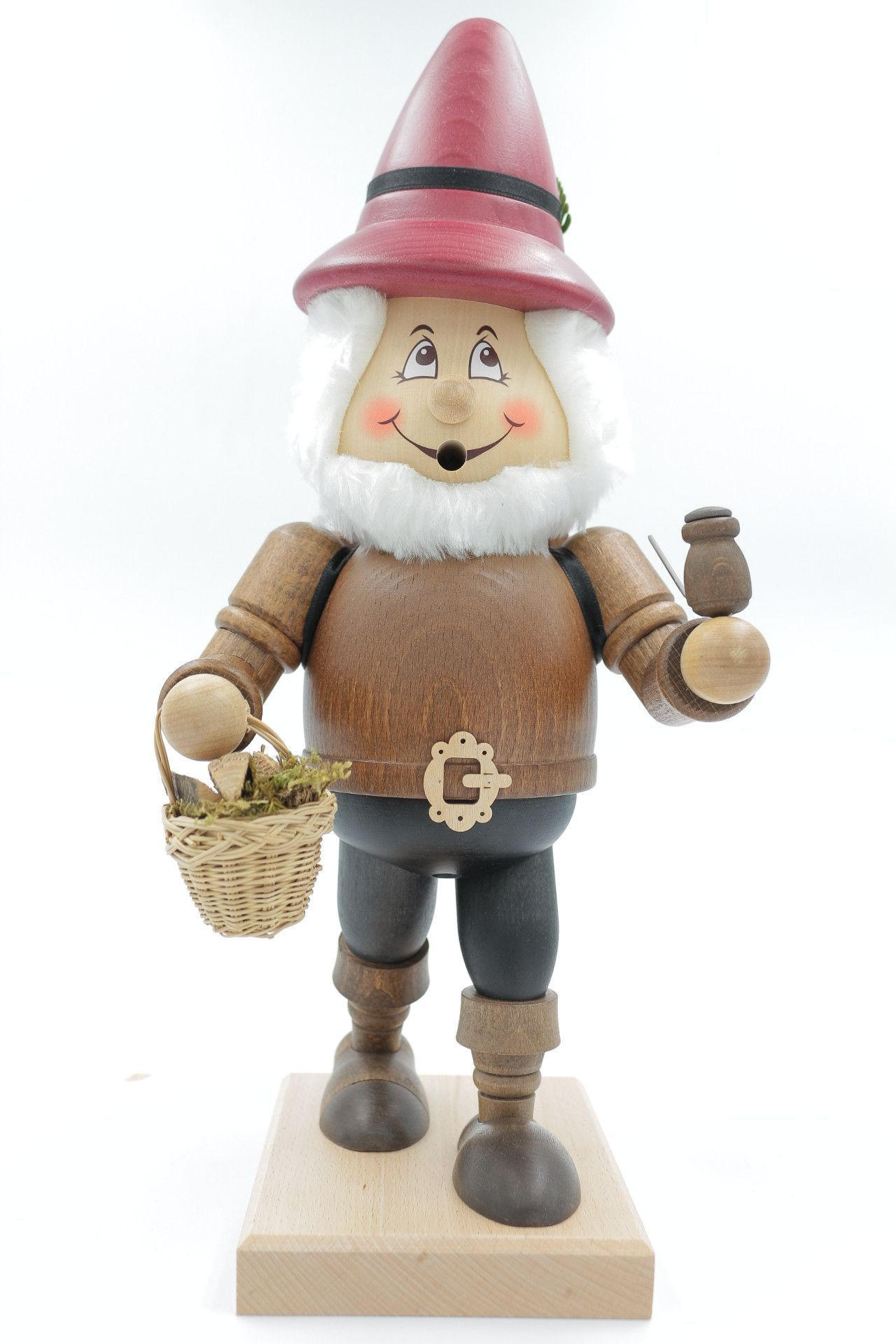 RAUCHFIGUR Wichtel Holzsammler 32 cm - Multicolor, Holz (15/35/0.1cm)