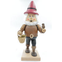 RAUCHFIGUR Wichtel Holzsammler 32 cm - Multicolor, Holz (15/35/0.1cm)