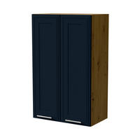 HÄNGESCHRANK Salo W4/60 Eiche Artisan / Indigo Matt 60 / 32,5 / 96cm - Eiche Artisan/Dunkelblau, Holz/Holzwerkstoff (60/96/32.5cm) - Feldmann-Wohnen