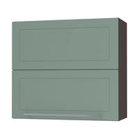 KÜCHENHÄNGESCHRANK Kvantum W8B/80 Mint Matt / Lava Matt 80 / 32,5 / 72cm - Dunkelgrau/Mintgrün, Holz/Holzwerkstoff (80/72/32.5cm) - Feldmann-Wohnen