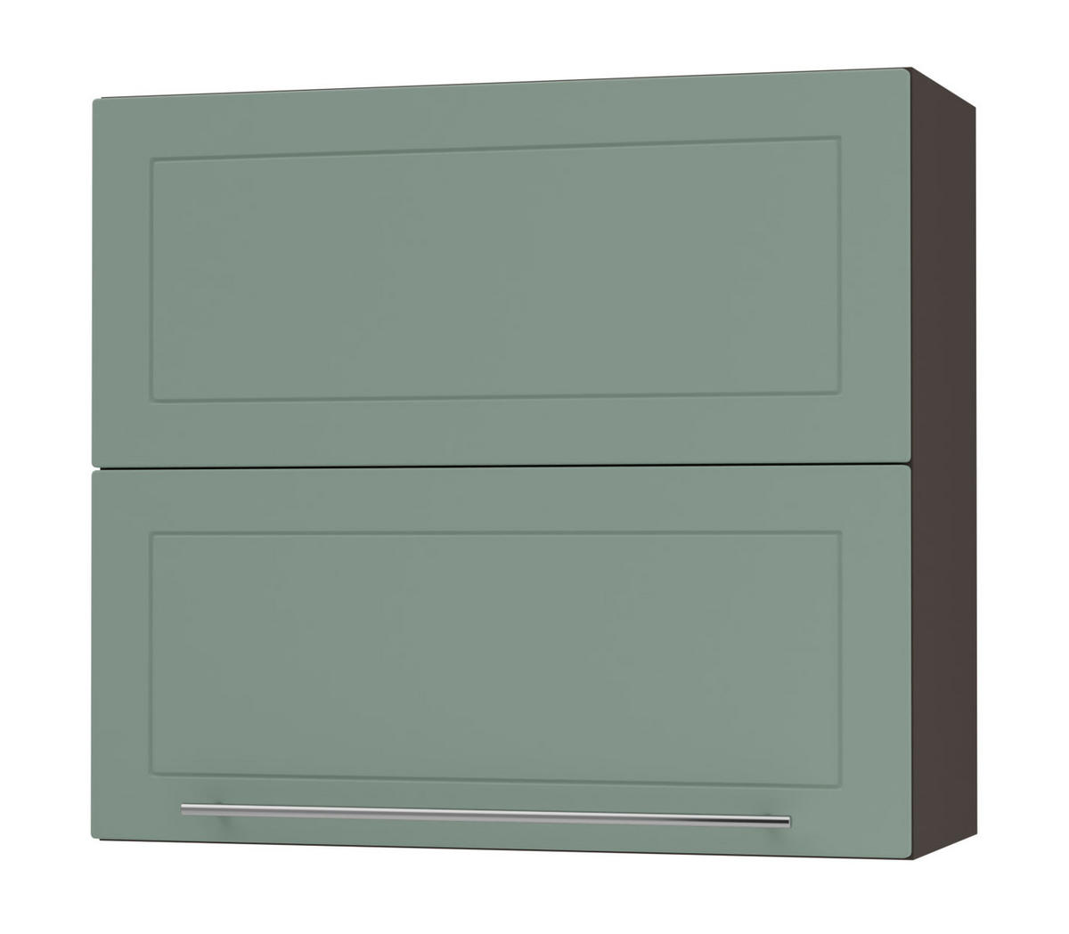 KÜCHENHÄNGESCHRANK Kvantum W8B/80 Mint Matt / Lava Matt 80 / 32,5 / 72cm - Dunkelgrau/Mintgrün, Holz/Holzwerkstoff (80/72/32.5cm) - Feldmann-Wohnen