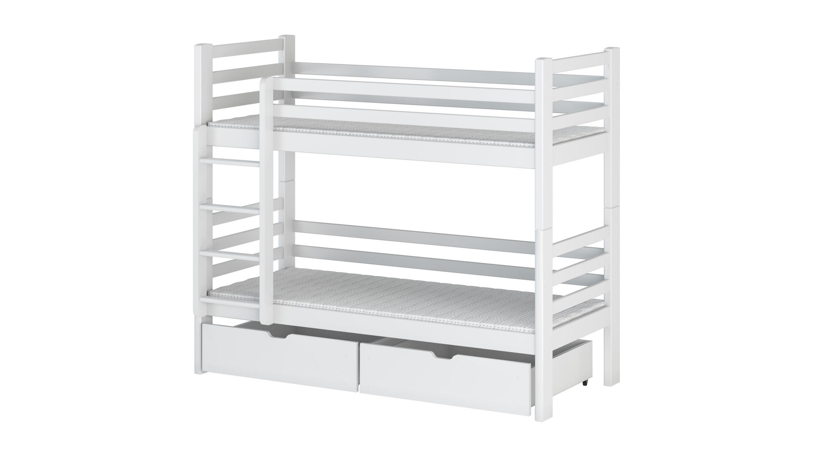 ETAGENBETT WEIß - Weiß, Holz (90/200cm) - FURNLUX