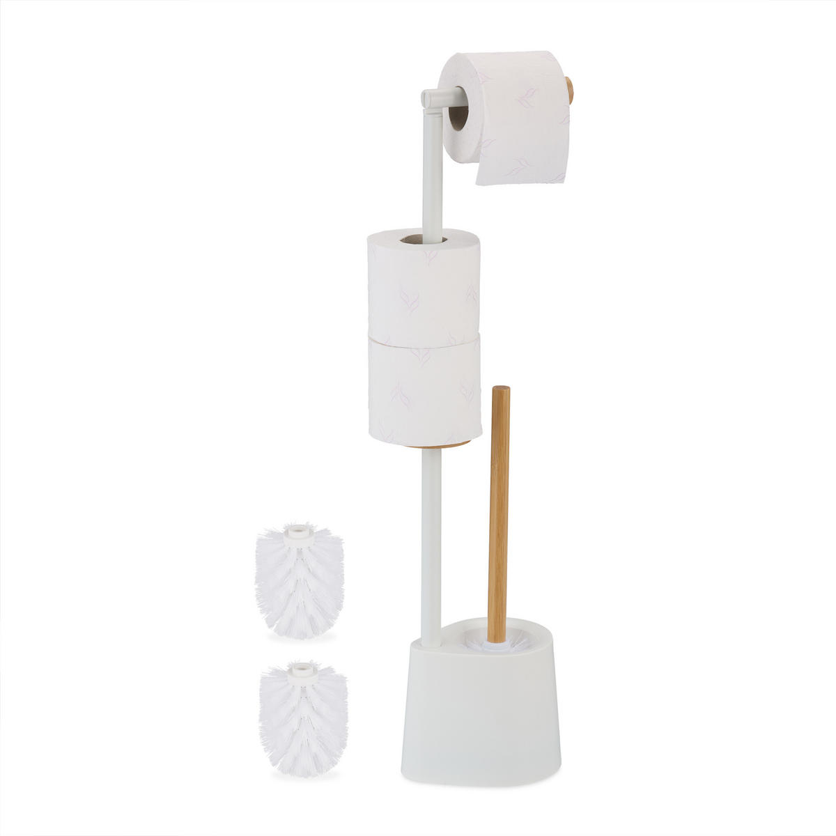 WC-GARNITUR - Multicolor, Holz/Kunststoff (16/66.5/11cm) - Relaxdays