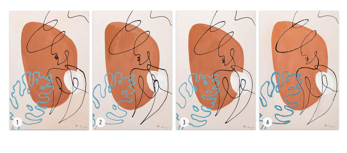 ACRYLBILD HANDGEMALT 60/90 cm - Pink/Beige, Holz/Textil (60/90cm) - KUNSTLOFT