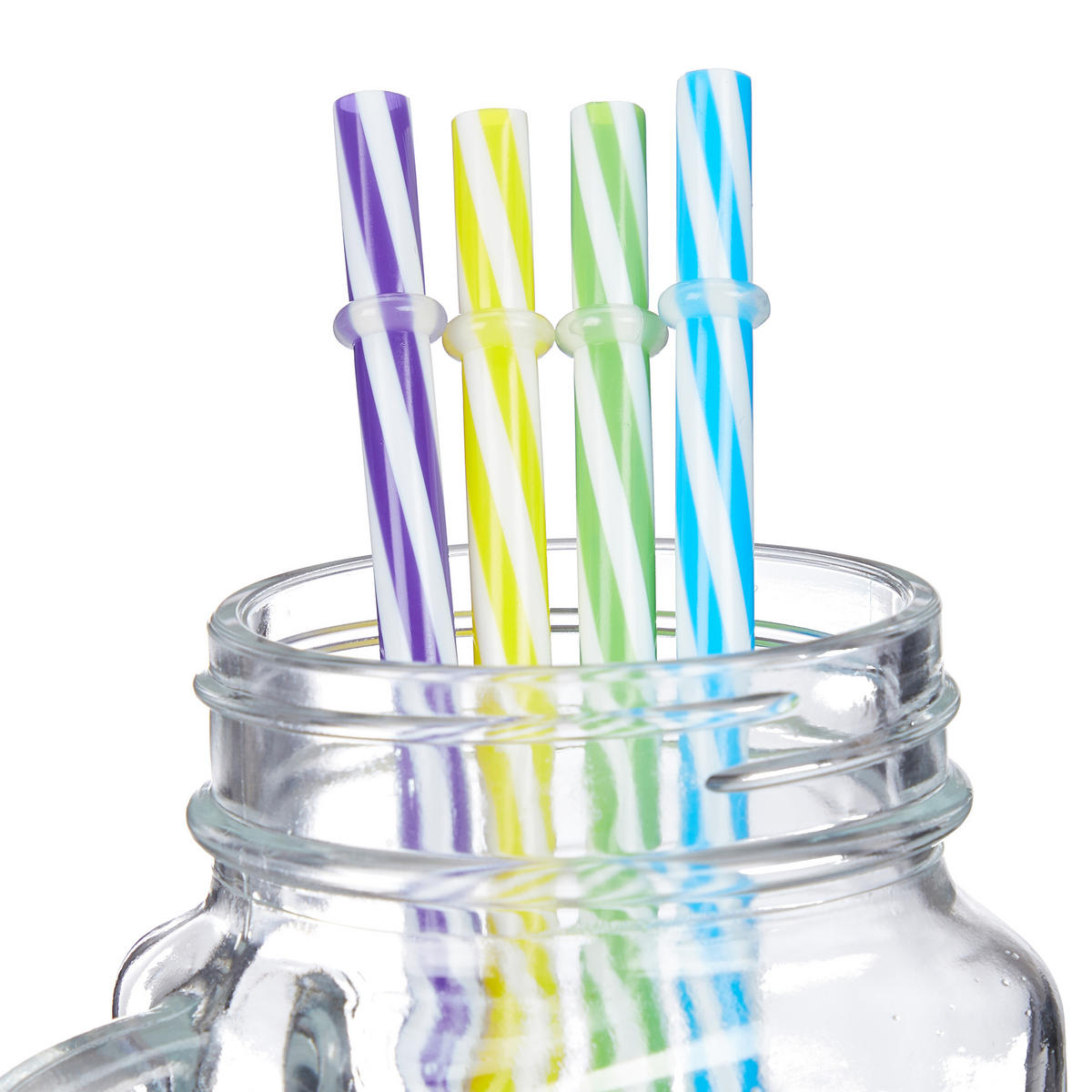 8XTRINKGLAS - Blau/Lila, Glas/Metall (0.4L) - Relaxdays