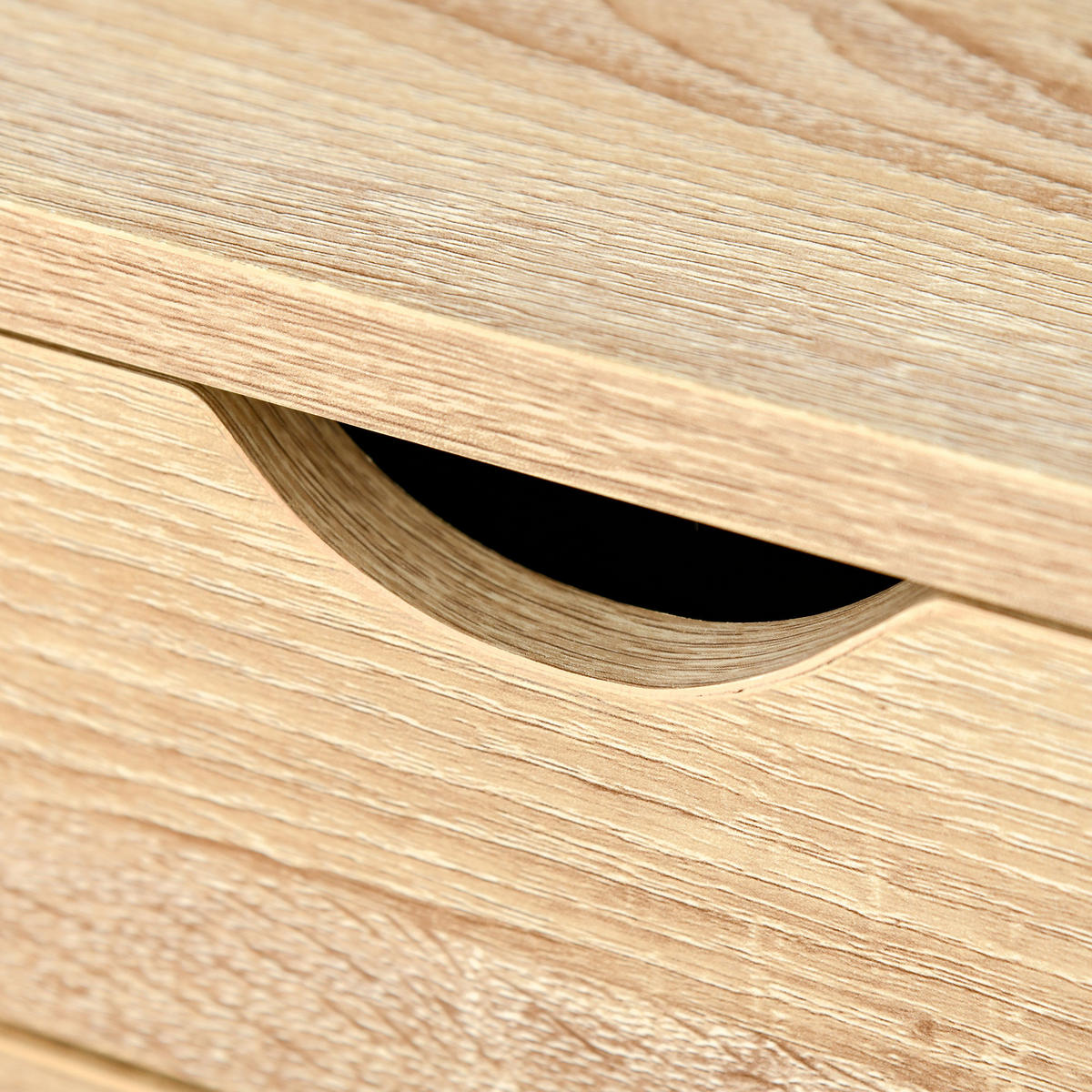 SEKRETÄR SCHREIBTISCH Weiß und Eichefarben mit Schublade und Ablage 80/50/100 cm - Naturfarben, Holzwerkstoff (50/80/100cm) - PANGIVO