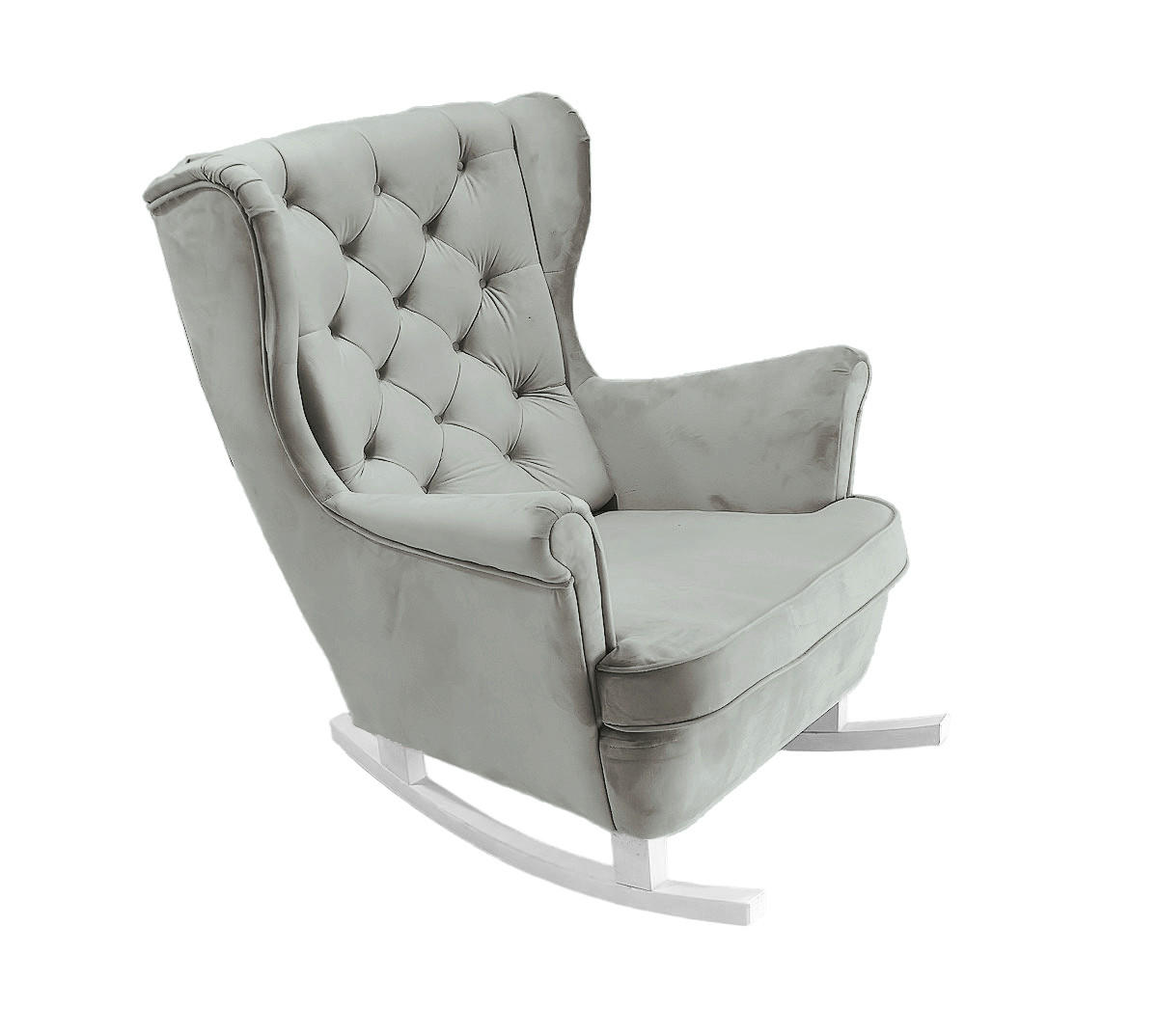 DomoHome Schaukelsessel Hellgrau 81x102x95 cm