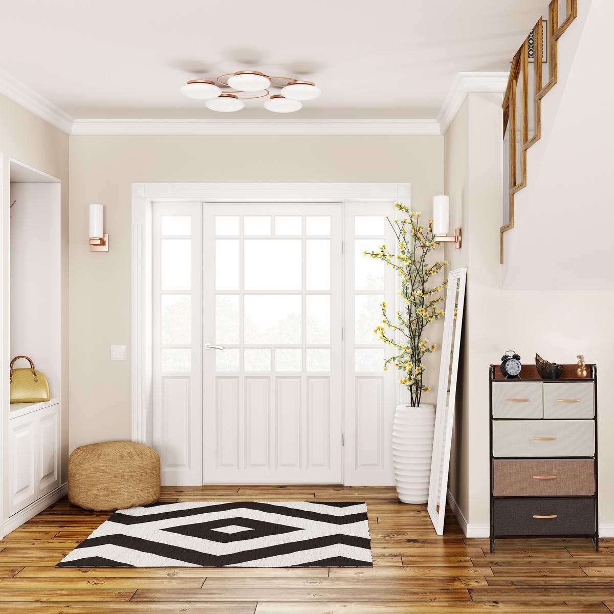 ZÁSUVKOVÝ šatník - viacfarebná, kov/kompozitné drevo (58/100/31.5cm) - Relaxdays