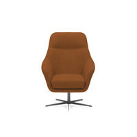 RELAXSESSEL Collection Drehstuhl CUBO – komfortabel, drehbar, modernes Design, 76x97x76 cm, Farbe - Roségold/Schwarz, Holz/Textil (76/97/76cm) - DomoHome
