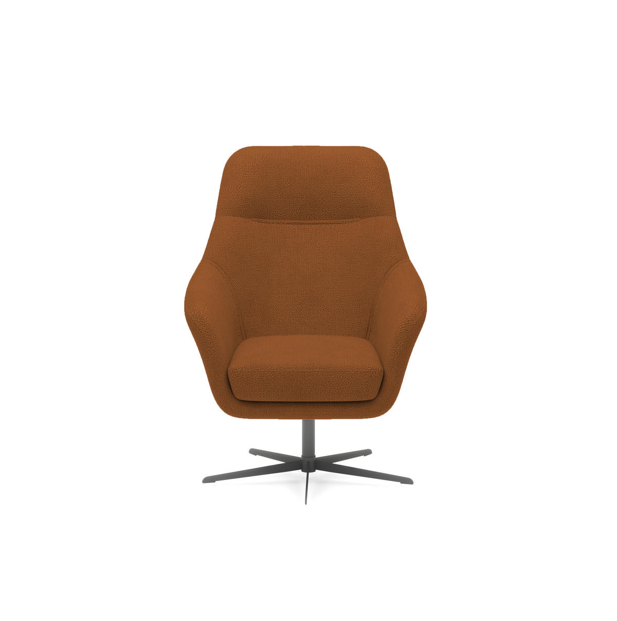 RELAXSESSEL Collection Drehstuhl CUBO – komfortabel, drehbar, modernes Design, 76x97x76 cm, Farbe - Roségold/Schwarz, Holz/Textil (76/97/76cm) - DomoHome