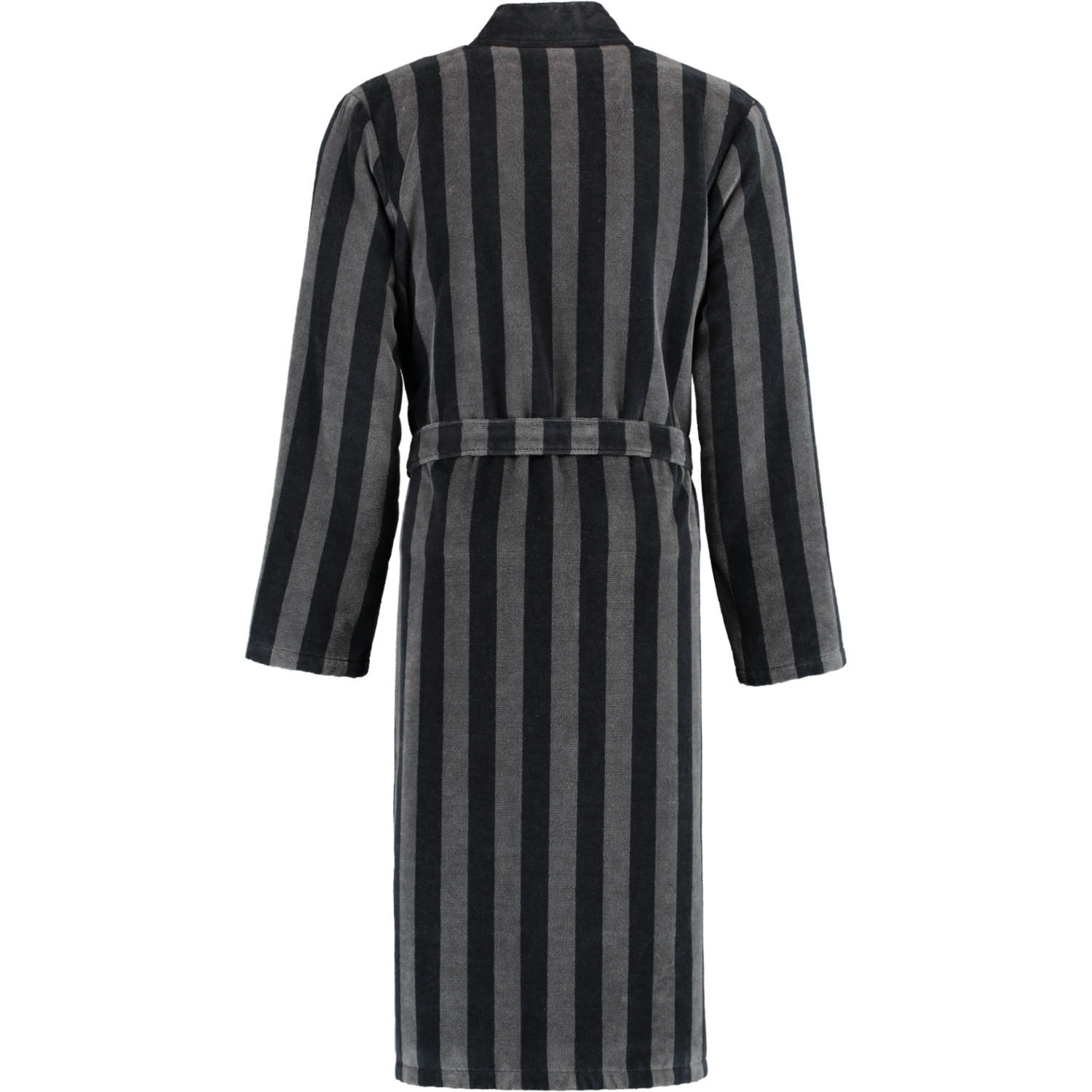 BADEMANTEL HERREN KIMONO STREIFEN 2612 SCHWARZ - 97 - Schwarz, Textil (Snull) - Cawoe