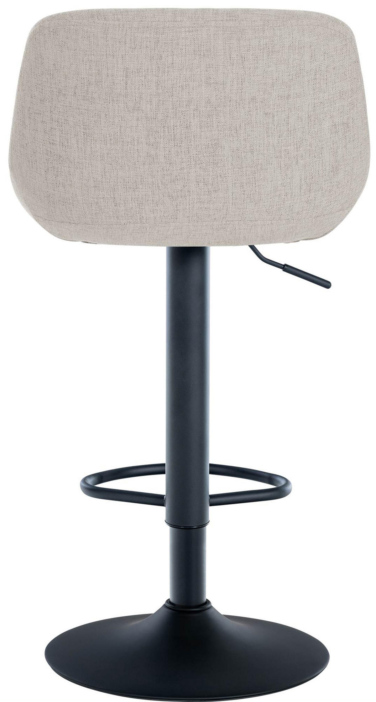BARHOCKER 2er Set Lotus Stoff creme - Schwarz/Naturfarben, Textil/Metall (43/103/49cm) - TPFLiving