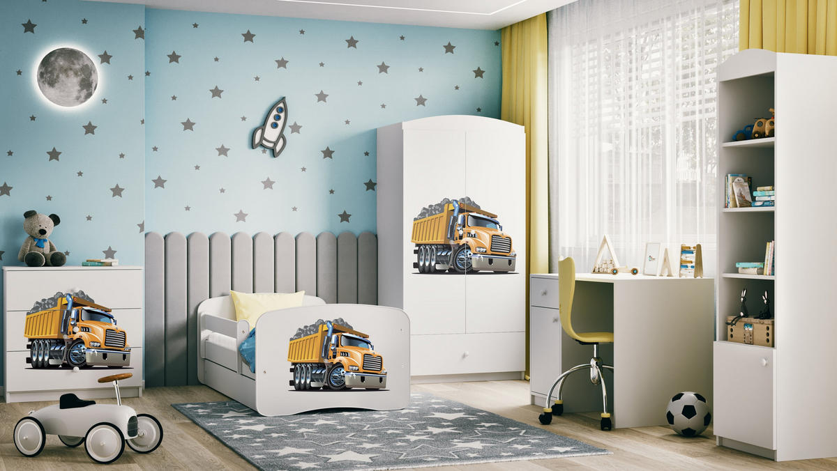 KOMMODE Babydreams Lastwagen 81/81/41 - Weiß, Holzwerkstoff (81/81/41cm) - RAUMHIRSCH FURNITURE