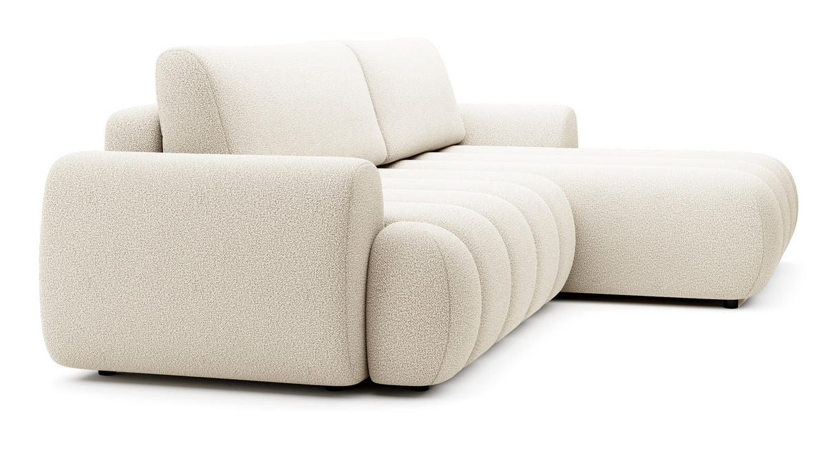 ECKSOFA mit Bettkasten Puro 270 cm, Rechts, Creme - Creme, Holz (168/272cm) - Emporius
