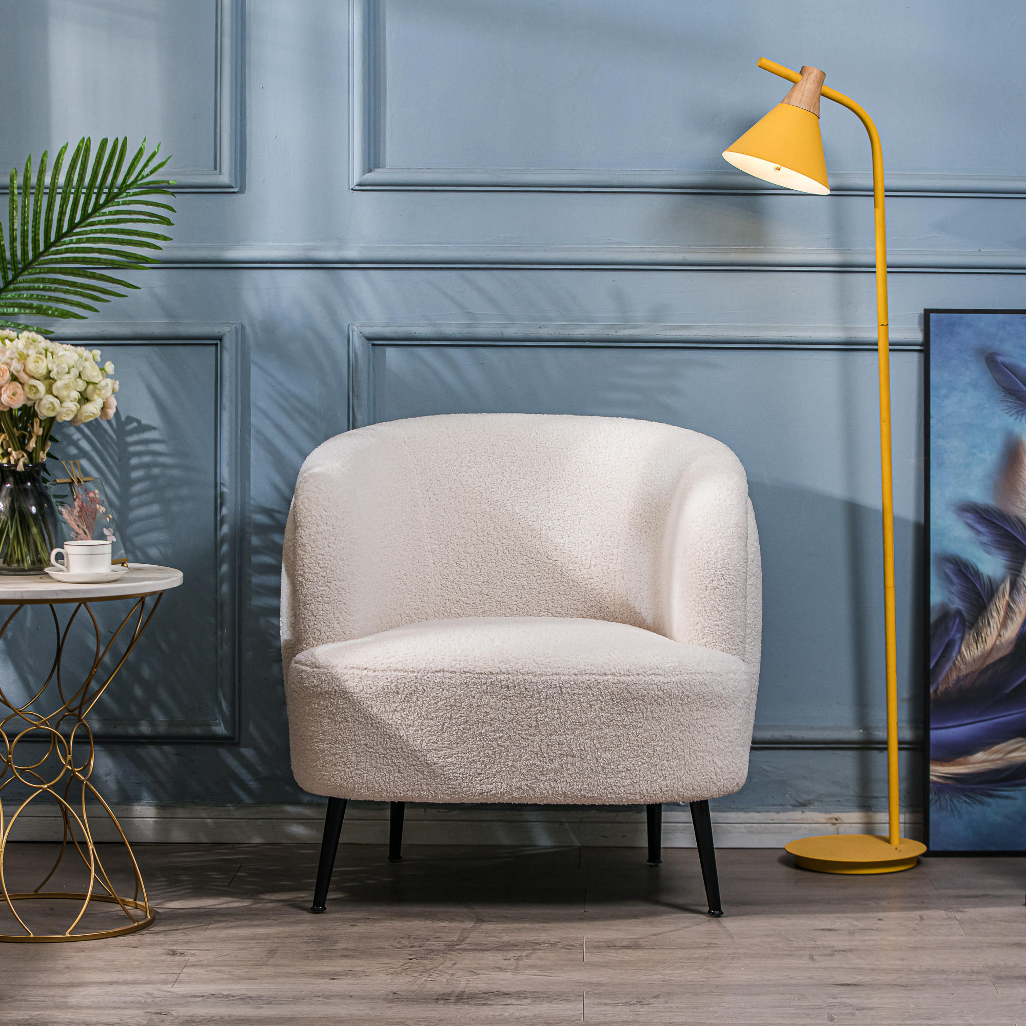 Thumbnail - Nordlys Sessel, Weiß, Textil, 80x80x72 cm, Oeko-Tex®, Wohnzimmer, Sessel, Polstersessel