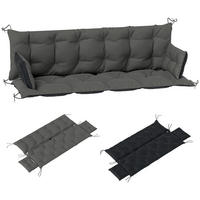 BANKAUFLAGE 3 Sitzer 180x110x8 cm - Dunkelgrau, Kunststoff (110/8/180cm) - Outsunny