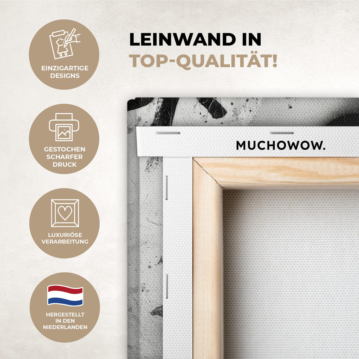 LEINWANDBILD Gesicht - Mund - Graffiti - Schwarz Deko Wohnzimmer 20x20 cm - Schwarz, Textil (20/20cm) - MuchoWow