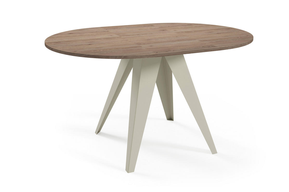 ESSTISCH Gerda - Kaschmir/Beige, Holzwerkstoff/Metall (90/90/76cm) - Meblini