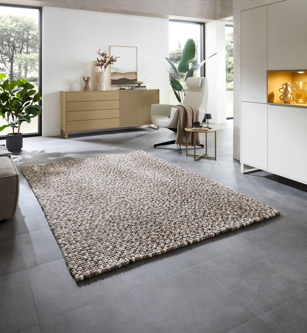 FILZTEPPICH Felty 170x240 cm - Naturfarben, Textil (170/240cm) - THEKO