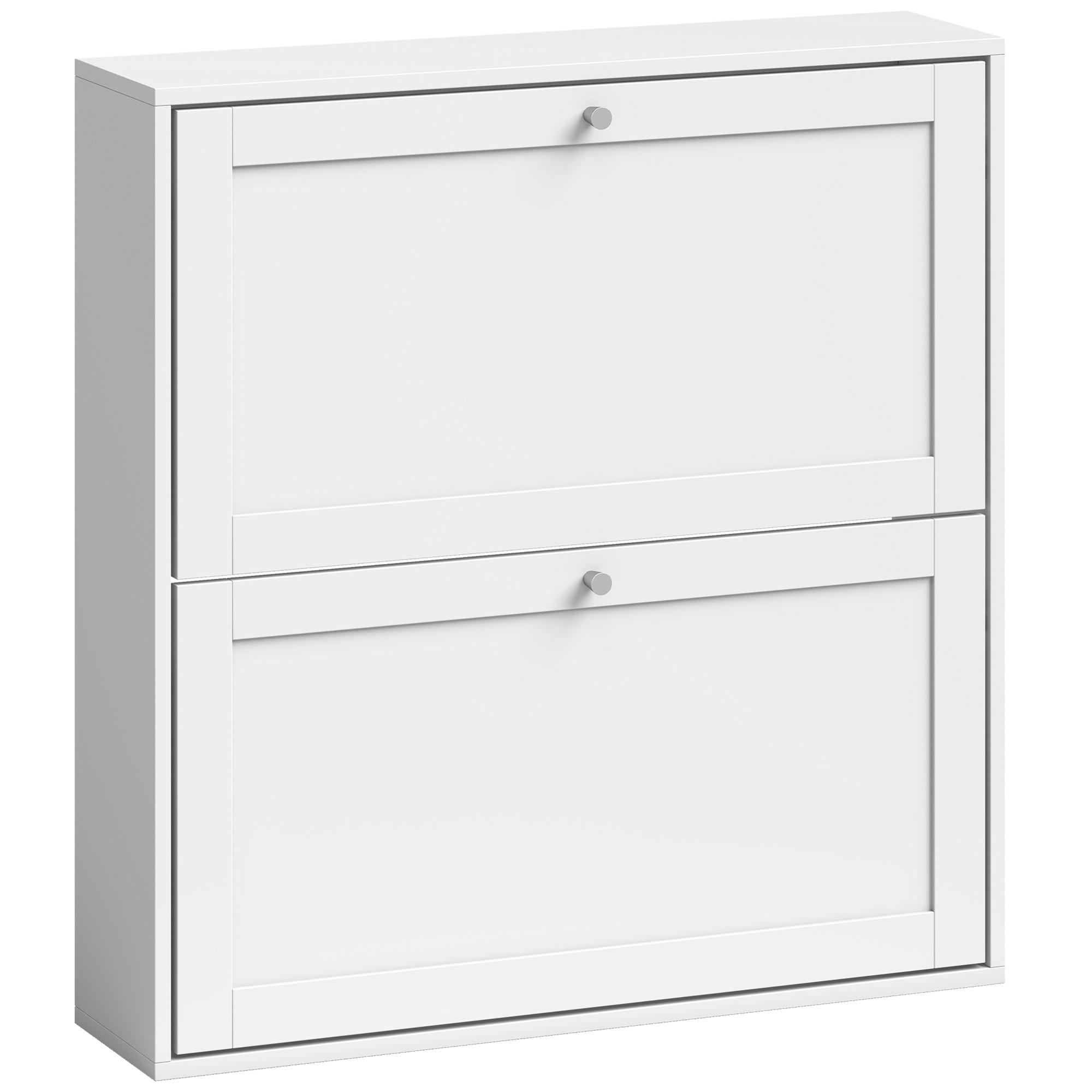 SKOSKÅP i MDF, vit 84/20/80 cm