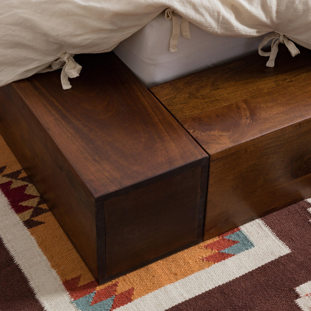 MASSIVHOLZBETT - Mango massiv, 230/71/235 cm - Naturfarben, Holz (180/200cm) - home24