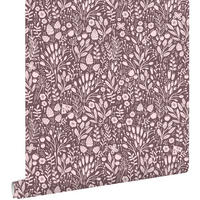 TAPETE Blumen 50 x 900 cm - Lila, Papier (50/0.1cm) - ESTAhome