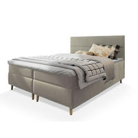 BOXBETT SANTA 140x200 cm mit Matratze und Topper - Beige - Beige, Holz (140/200cm) - MASSENO