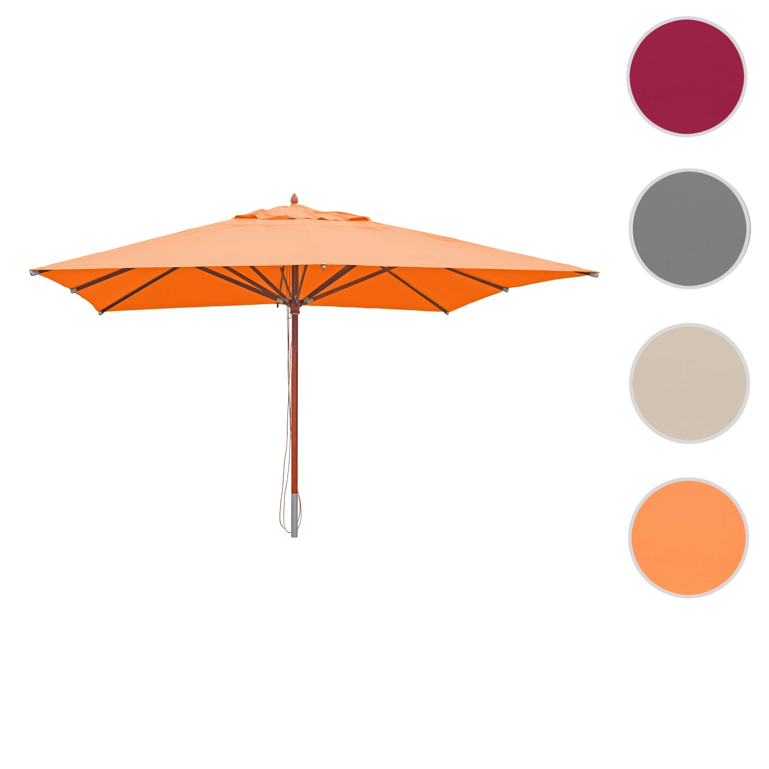 GASTRONOMIE SONNENSCHIRM Orange - Orange, Holz (400/400cm) - MCW
