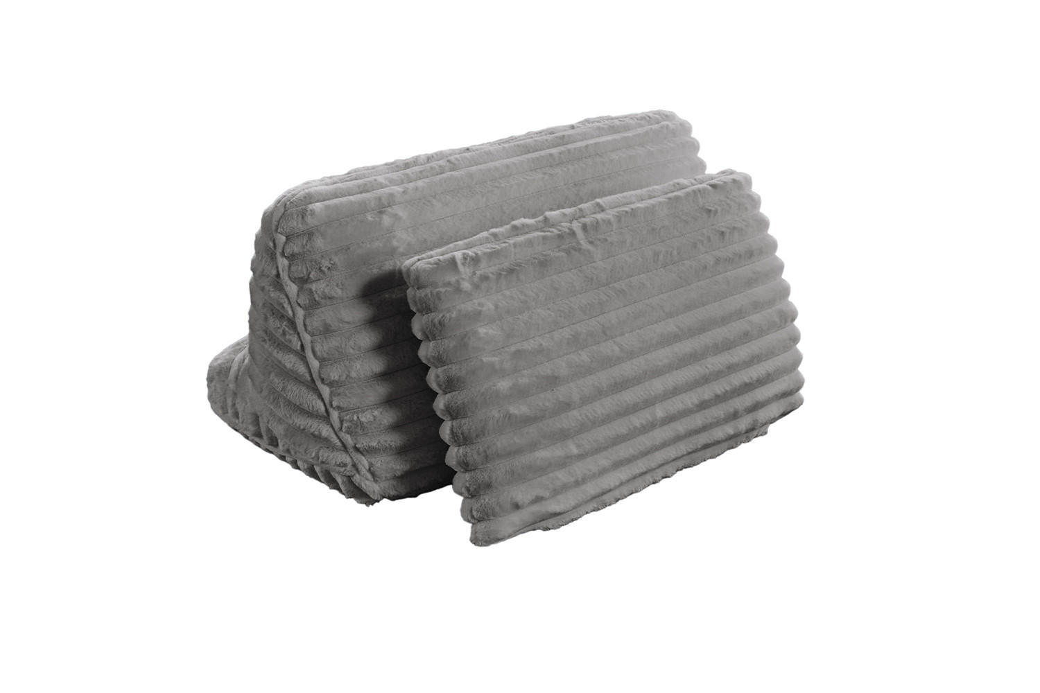 RÜCKENKISSEN WIOLO SOFT Grau Cord - Grau, Textil (83/46cm) - KAWOLA