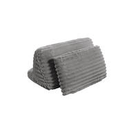 RÜCKENKISSEN WIOLO SOFT Grau Cord - Grau, Textil (83/46cm) - KAWOLA