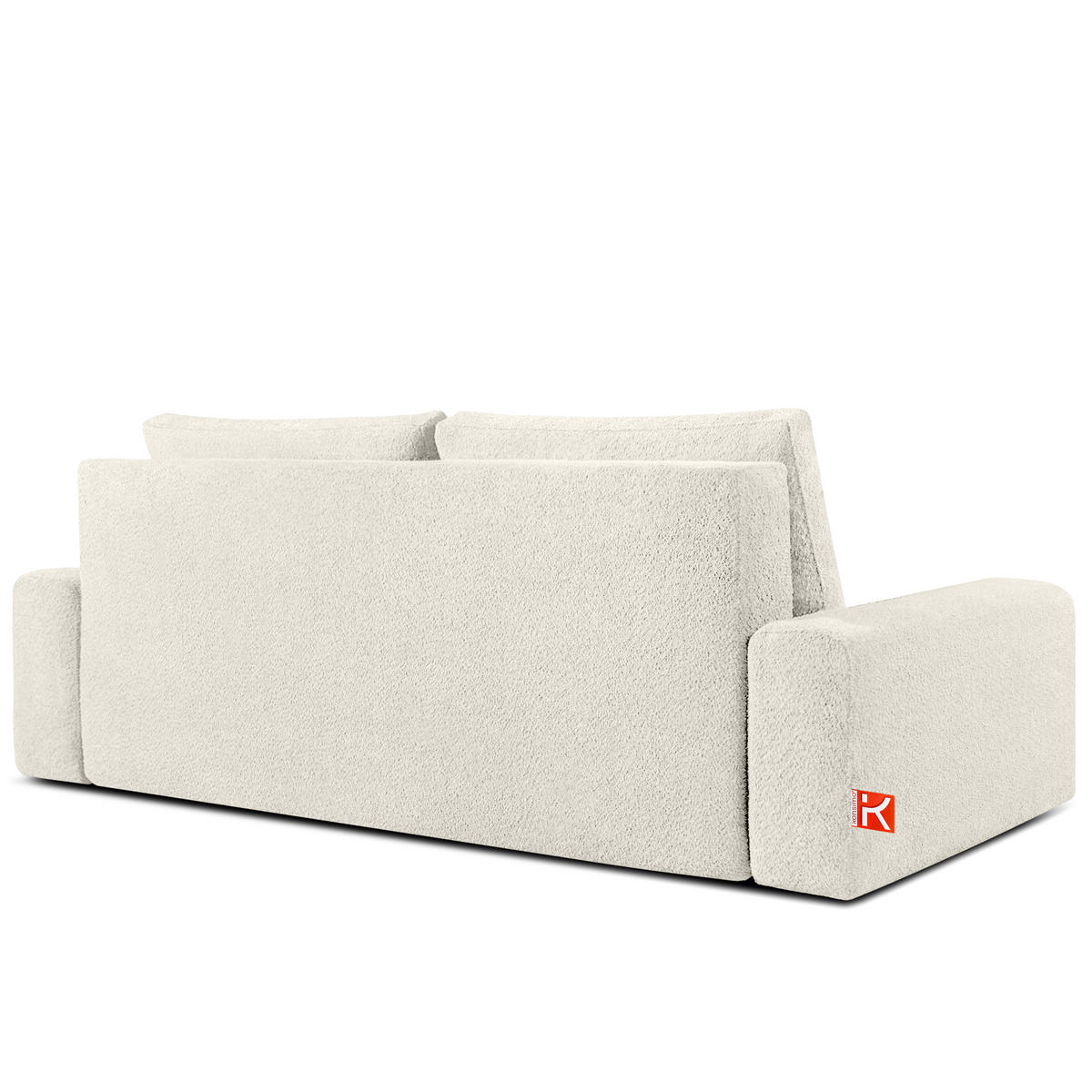 3-SITZER SCHLAFSOFA MOLLIS, Bouclé, Weiß - Weiß, Holz/Holzwerkstoff (250/93/108cm) - KONSIMO®