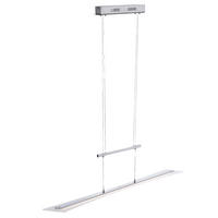 LED HÄNGELEUCHTE Chrom Silber satiniert - Silberfarben, Metall (98.5/9.8/160cm)