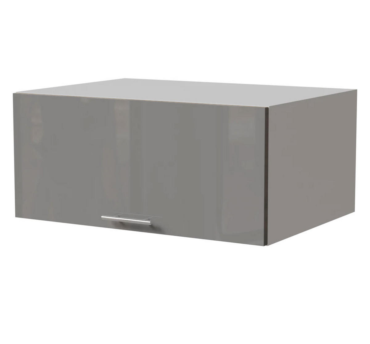 AUFSATZSCHRANK Essen W6B/80 Grau Hochglanz / Weiß Matt 80 / 59 / 36cm - Weiß/Grau, Holz/Holzwerkstoff (80/36/59cm) - Feldmann-Wohnen