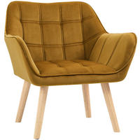 OHRENSESSEL 67/61,5/71 cm in Gelb im skandinavischen Design - Gelb, Textil (61.5/71/67cm) - Flora Grace