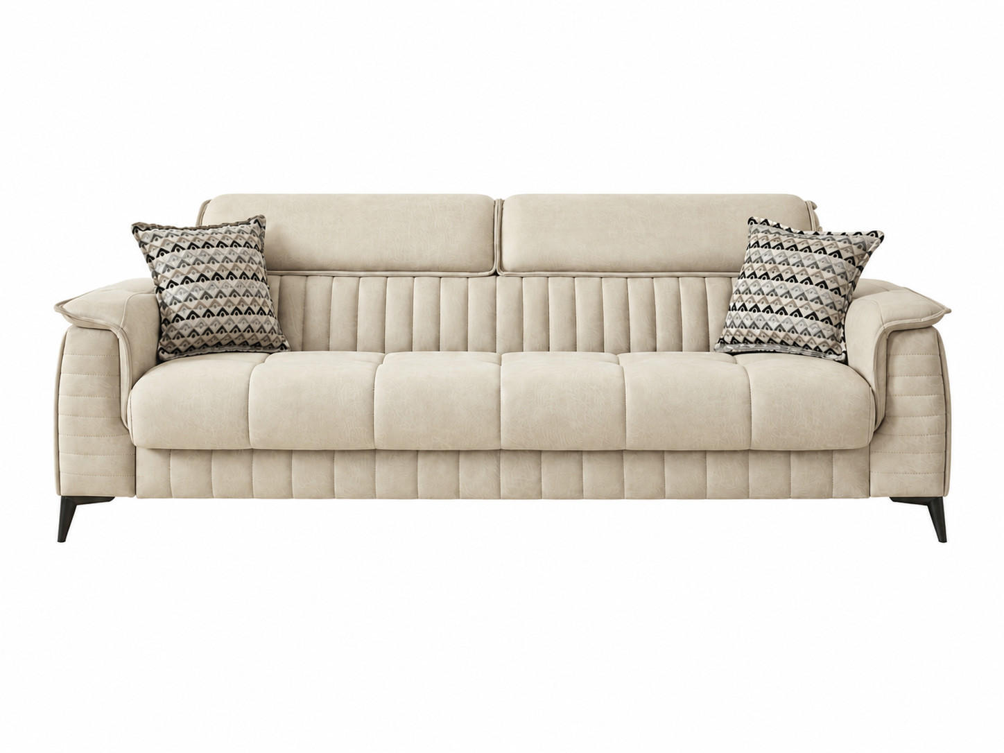 3-SITZER SOFA Regina Beige - Beige, Holzwerkstoff/Kunststoff (233/85/95cm)