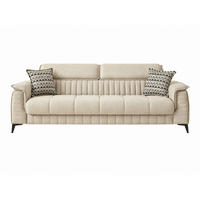 3-SITZER SOFA Regina Beige - Beige, Holzwerkstoff/Kunststoff (233/85/95cm)