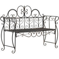 GARTENBANK 128/46 cm Metall Bronze - Bronzefarben, Metall (128/94/46cm) - CLP