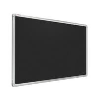 FILZTAFEL mit Alurahmen Schwarz 90x60 cm - Schwarz, Metall (90/60/1.6cm) - ALLboards