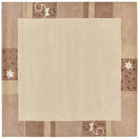 HANDTUFTTEPPICH Royal Ganges 200x200 cm - Beige, Textil (200/200cm) - THEKO