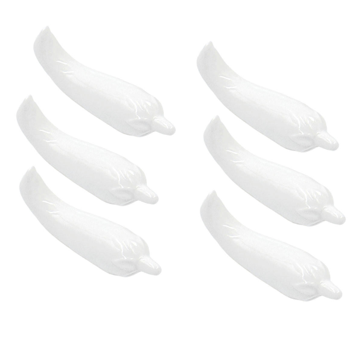 BESTECKABLAGE 2er Set "Poggiaposate Peperoncino" Fattoria 7 x 3 cm - Weiß, Keramik (2/3/7cm)