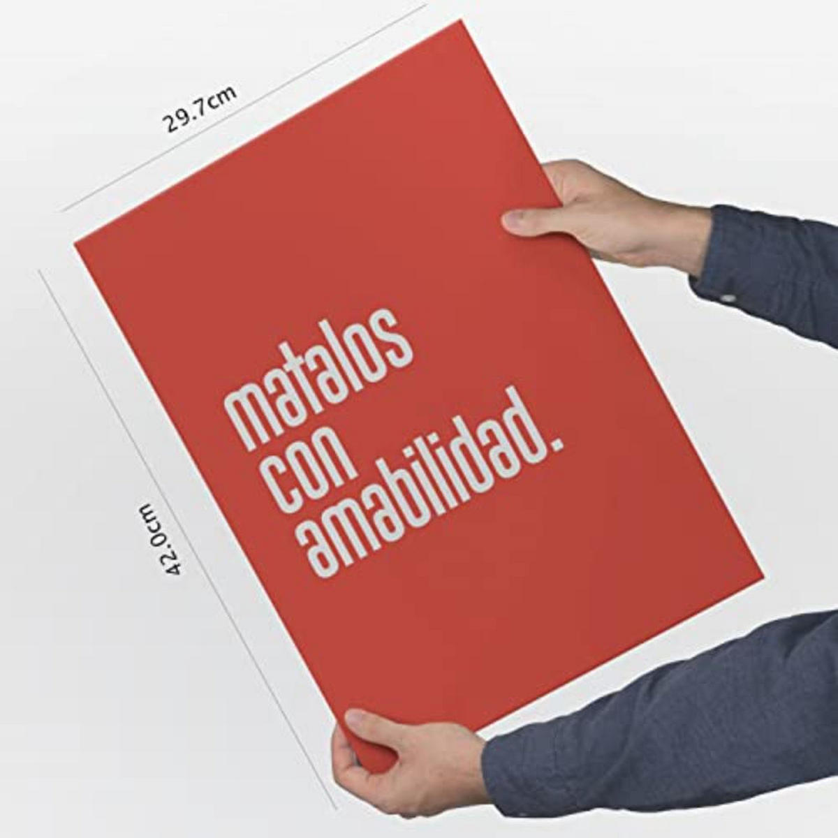 POSTER Set mit 4 Welt TypografieStil A3 Rahmenlos - Klar, Papier (29.7/3cm) - Nacnic