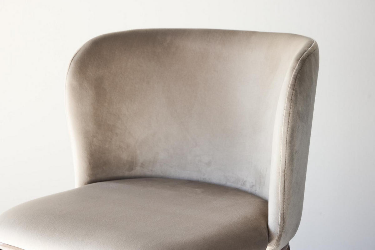 ESSZIMMERSTUHL, Edina, Beige, Metall / Polyester / Stoff, 53 x 60 x 77 cm - Beige, Textil/Metall (53/77/60cm) - ebuy24