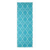 BAUMWOLLTEPPICH-LÄUFER Riga geometrisch 66/200 cm - Blau, Textil (66/200cm) - Homescapes