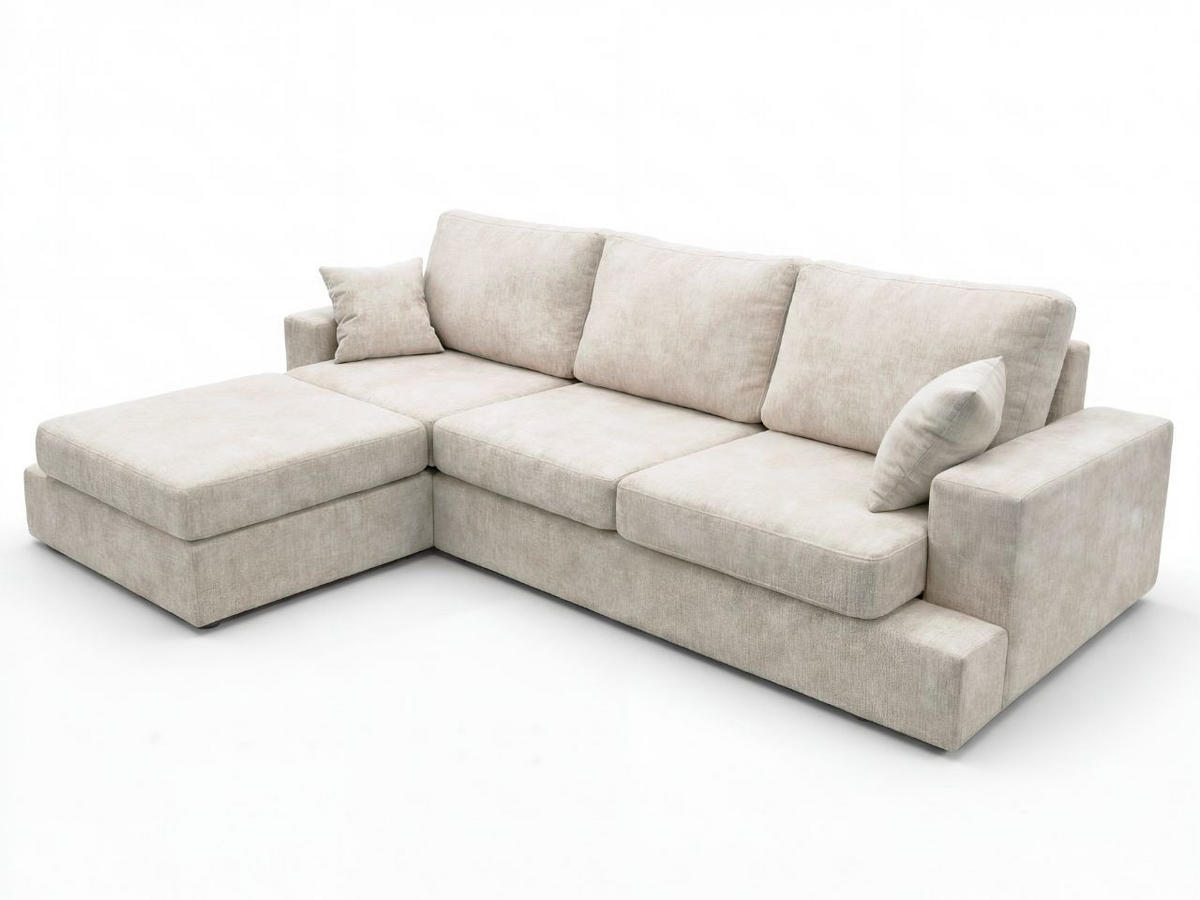 ECKSOFA Nesto Biege Links - Beige, Holz/Textil (260/165cm) - Graingold