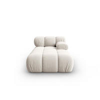 CHAISELONGUE rechts Bellis aus Samt leichtes beige - Creme, Textil (97/62/157cm) - Micadoni