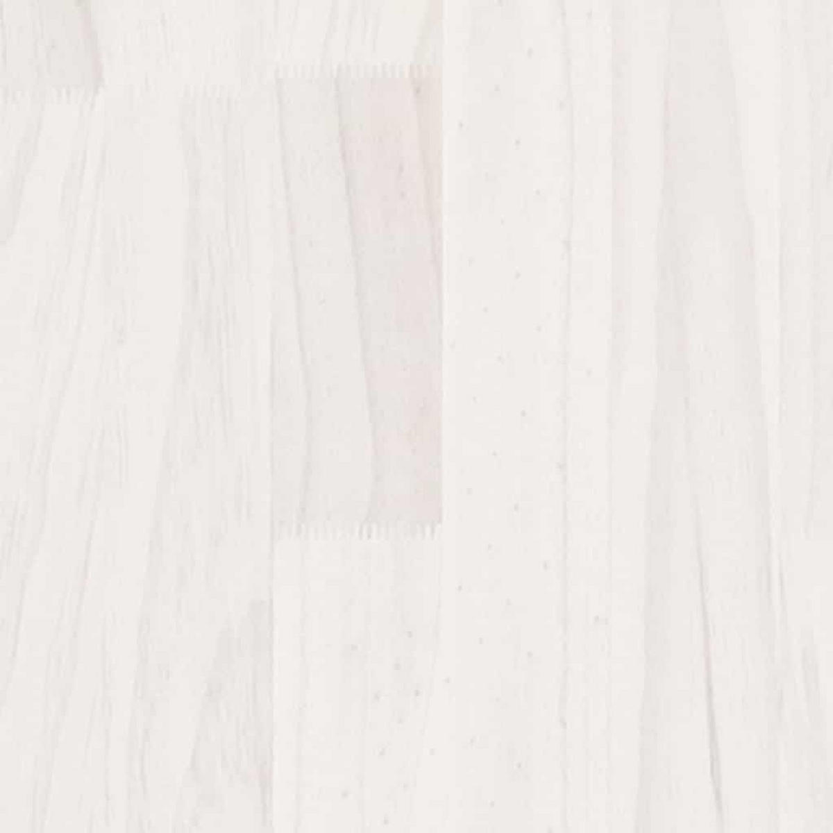 MASSIVHOLZBETT Ohne Matratze Weiss - Weiß, Textil (75/190cm) - vidaXL