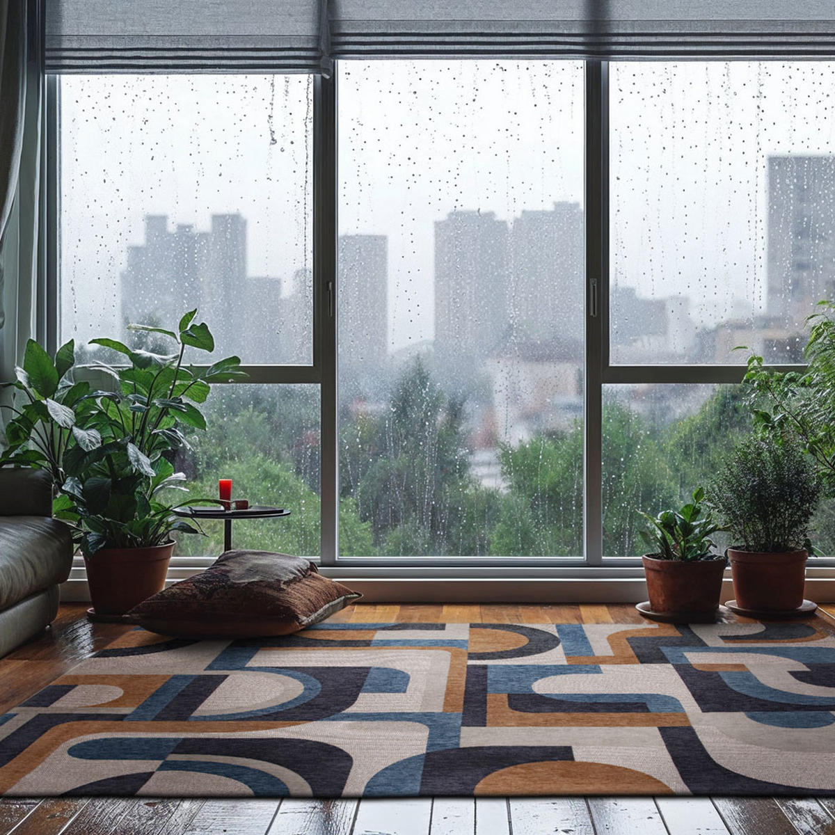 TEPPICH Camel Blue Nuance Module 170/240 cm - Braun, Textil (170/240cm) - Louis De Poortere