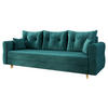 SCHLAFSOFA Zako S 3 - Türkis/Naturfarben, Holz/Textil (231/85/77cm) - MIRJAN24