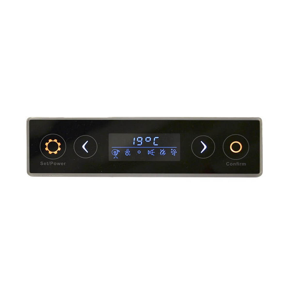 WHIRLPOOL LAGUNA M - mit Glasscheibe, 180 x 90 cm - Weiß, Keramik (180/55/90cm) - Home Deluxe