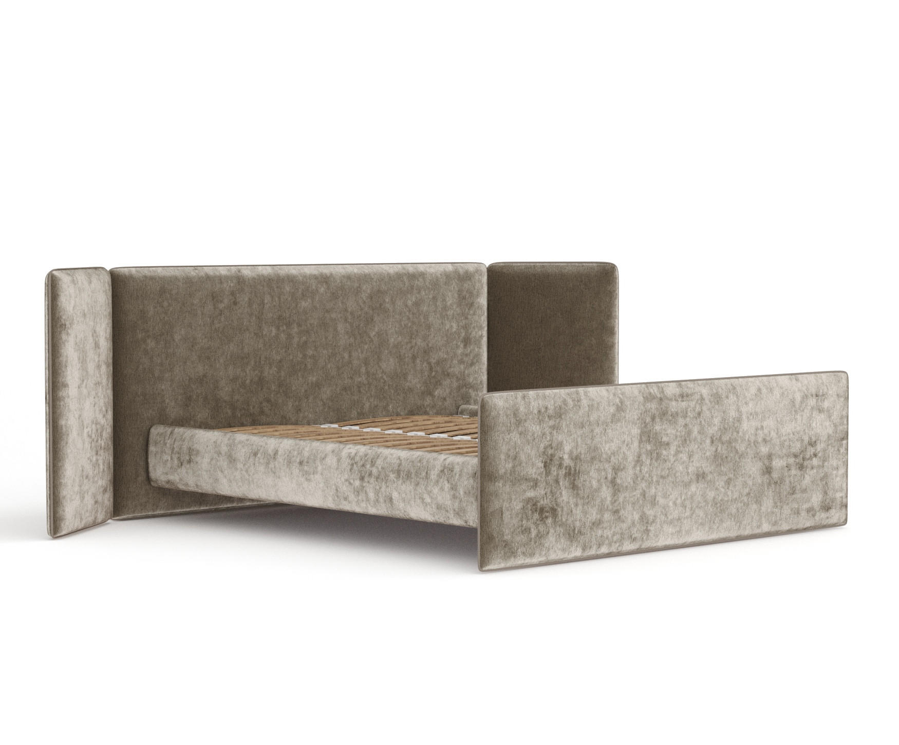 POLSTERBETT Tokyo Beige 140/200 cm - Beige/Naturfarben, Holz/Holzwerkstoff (140/200cm) - Maison de Reve